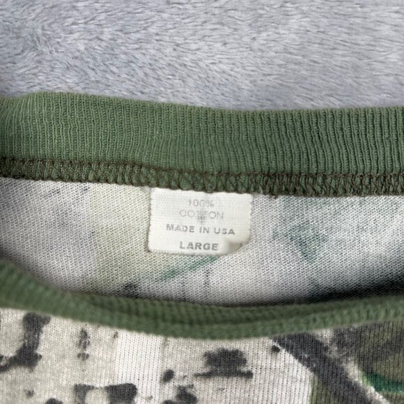 Vintage Rocky Mountain Camouflage Long Sleeve Shirt Large 100% Cotton Made USA - Picture 5 of 7